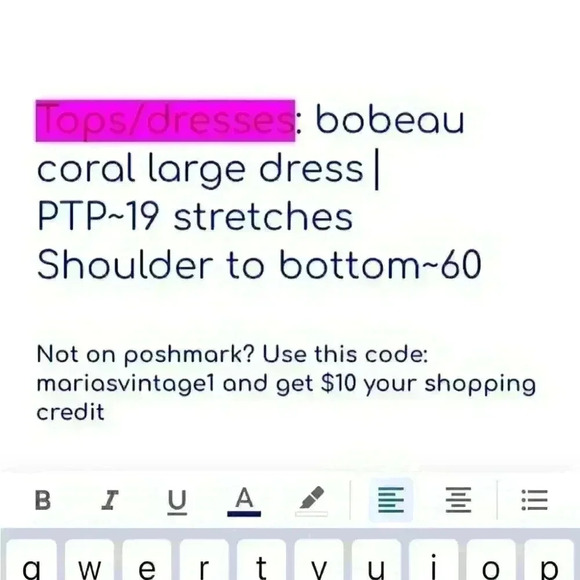 BOBEAU spring summer salmon orange tropical maxi dress women LARGE - Picture 10 of 10